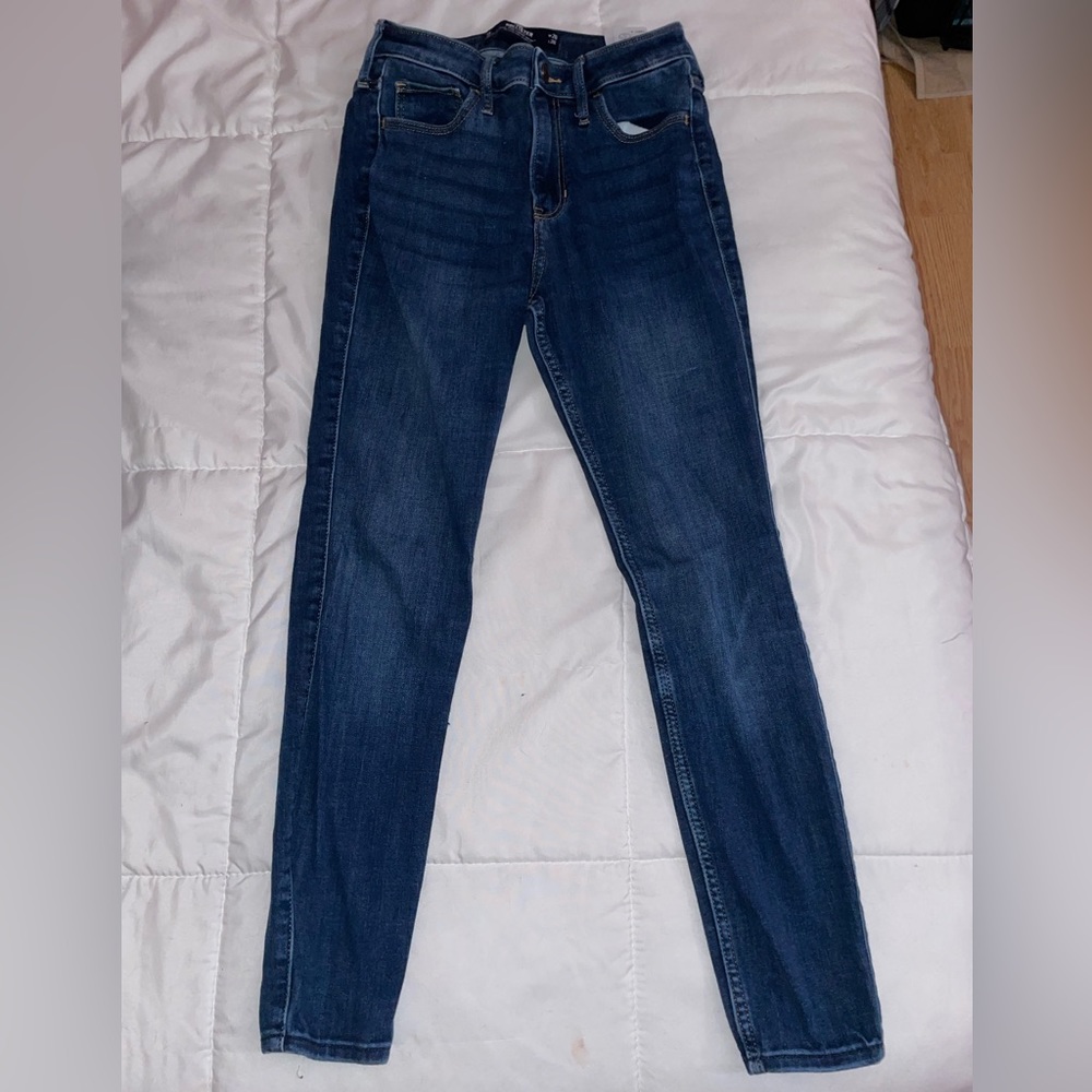 Blue Hollister kids girls skinny jeans